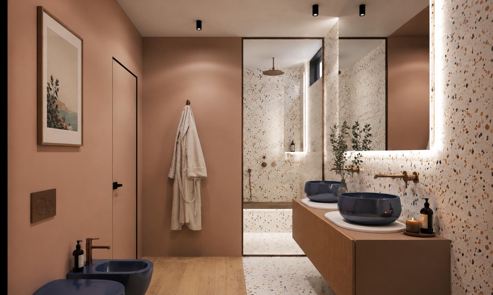 Bagno con doccia walk-in